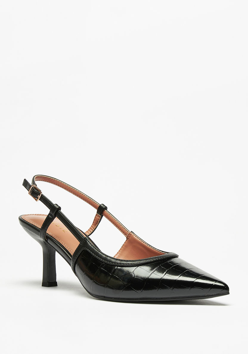 Celeste Women's Solid Slingback Sandals with Stiletto Heel-Women%27s Heel Shoes-image-1