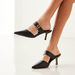Elle Women's Slip-On Mules with Stiletto Heels and Metallic Detail-Women%27s Heel Shoes-thumbnail-0