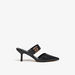 Elle Women's Slip-On Mules with Stiletto Heels and Metallic Detail-Women%27s Heel Shoes-thumbnail-1
