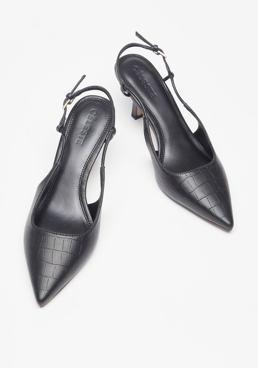 Celeste Women's Pointed Toe Slingback Shoes with Stiletto Heels-Women%27s Heel Shoes-image-1