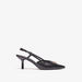 Elle Women's Logo Embellished Slingback Sandals with Kitten Heels-Women%27s Heel Shoes-thumbnail-0