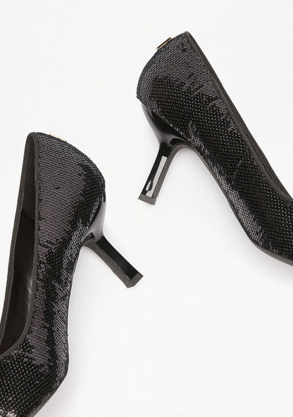 Elle Women's Embellished Slip-On Pumps with Kitten Heels-Women%27s Heel Shoes-image-5