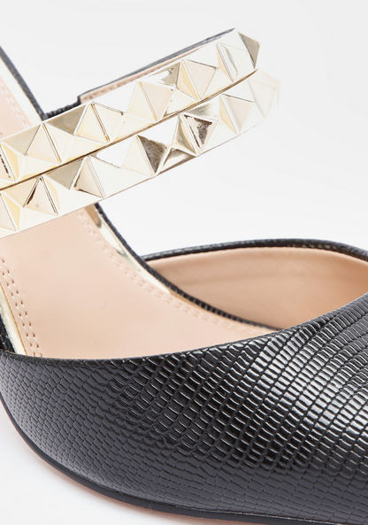 ELLE Women's Embellished Slip-On Mules with Stiletto Heels-Women%27s Heel Shoes-image-3
