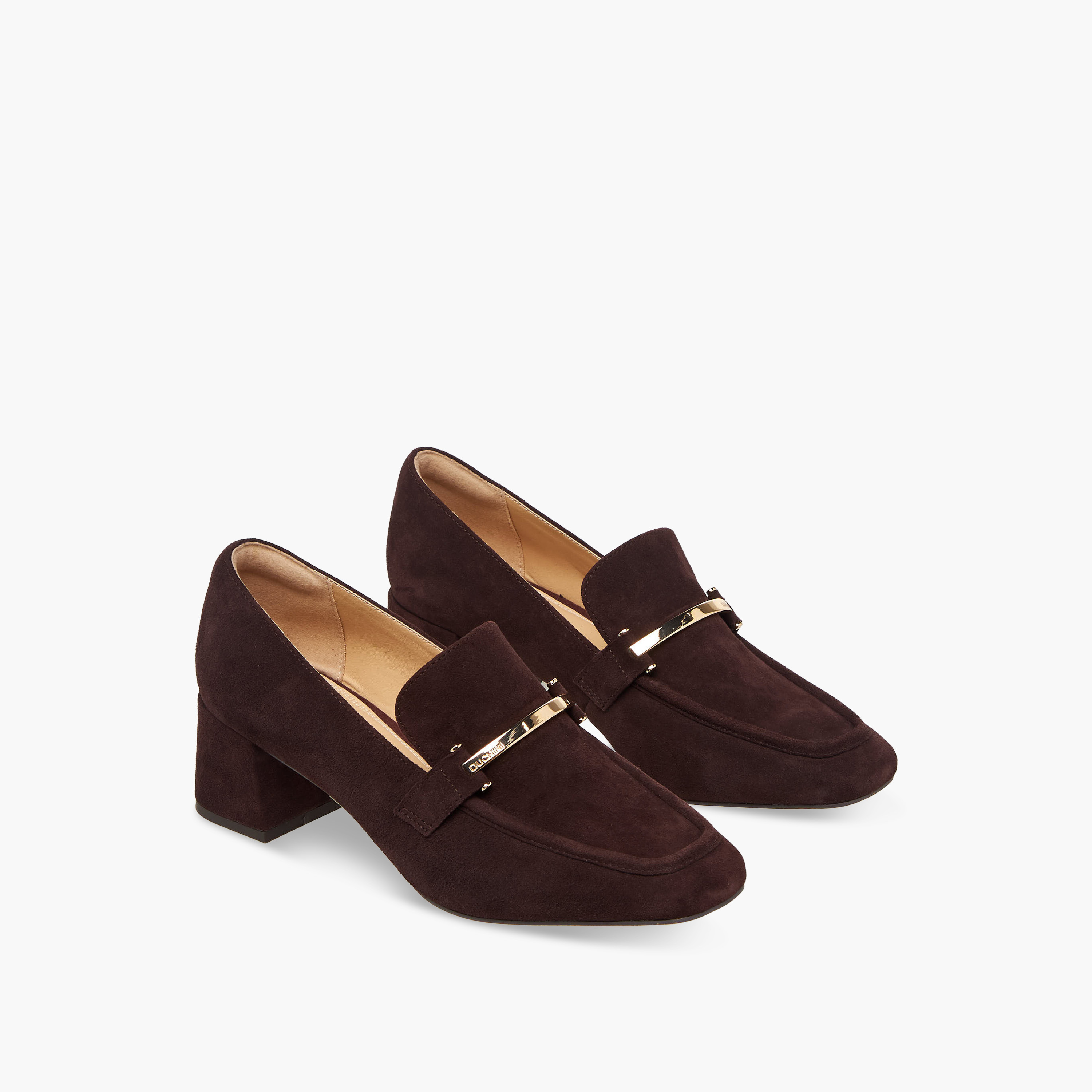 Duchini Women Block Heel Leather Loafers-women-shoes-loafersandmoccasins-image-1