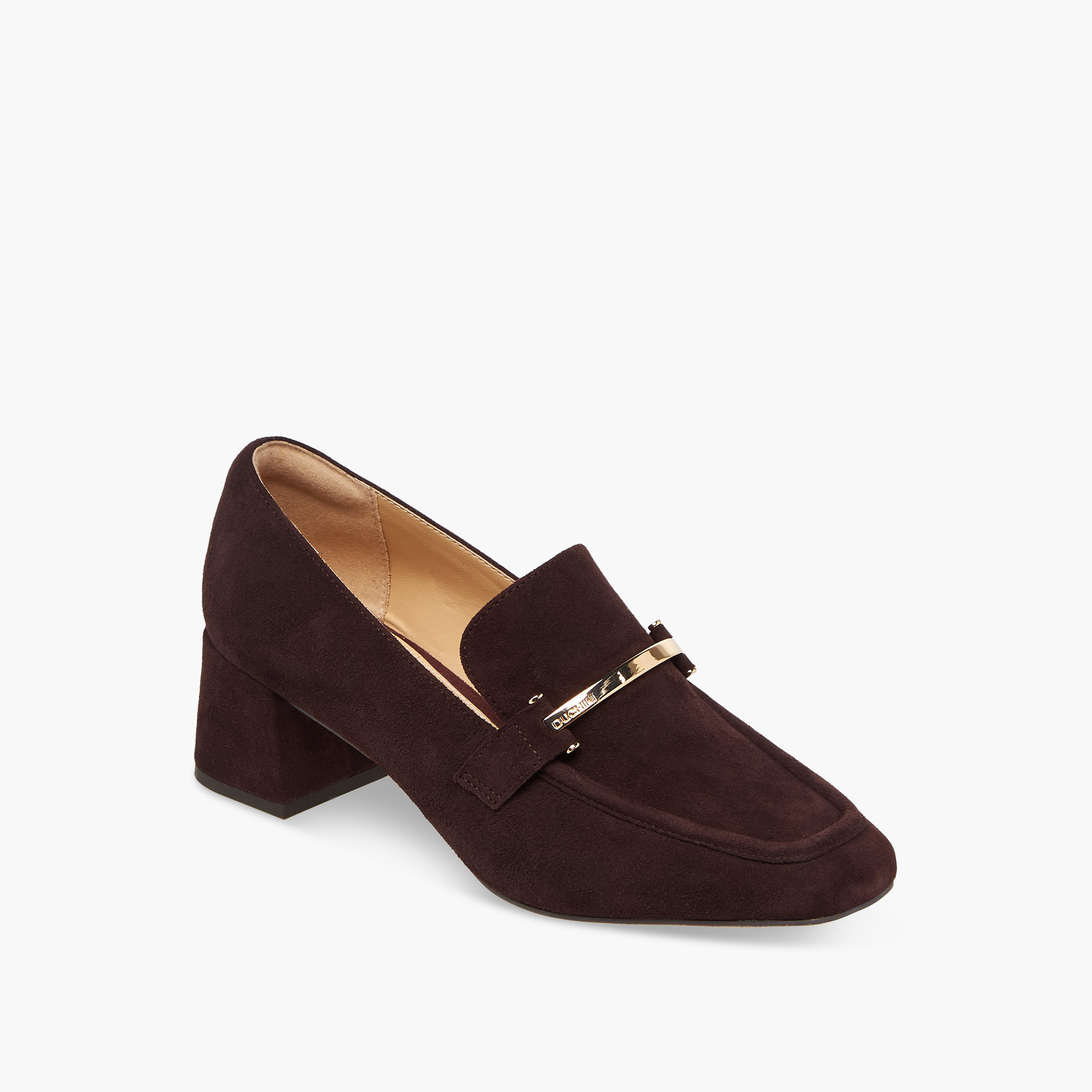 Duchini Women Block Heel Leather Loafers-women-shoes-loafersandmoccasins-image-2