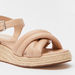 Haadana Solid Cross Strap Flatform Heel Sandals with Buckle Closure-Women%27s Heel Sandals-thumbnail-5