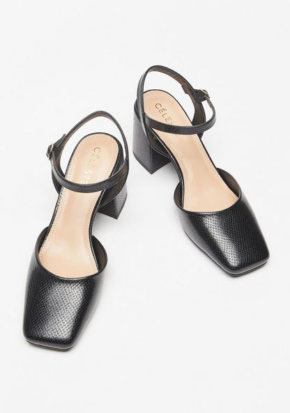 Celeste Women's Sandals with Block Heels and Buckle Closure-Women%27s Heel Shoes-image-2