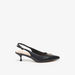 Celeste Women's Logo Detail Kitten Heels Shoes with Buckle Closure-Women%27s Heel Shoes-thumbnail-2