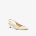 Celeste Women's Logo Detail Kitten Heels Shoes with Buckle Closure-Women%27s Heel Shoes-thumbnail-0