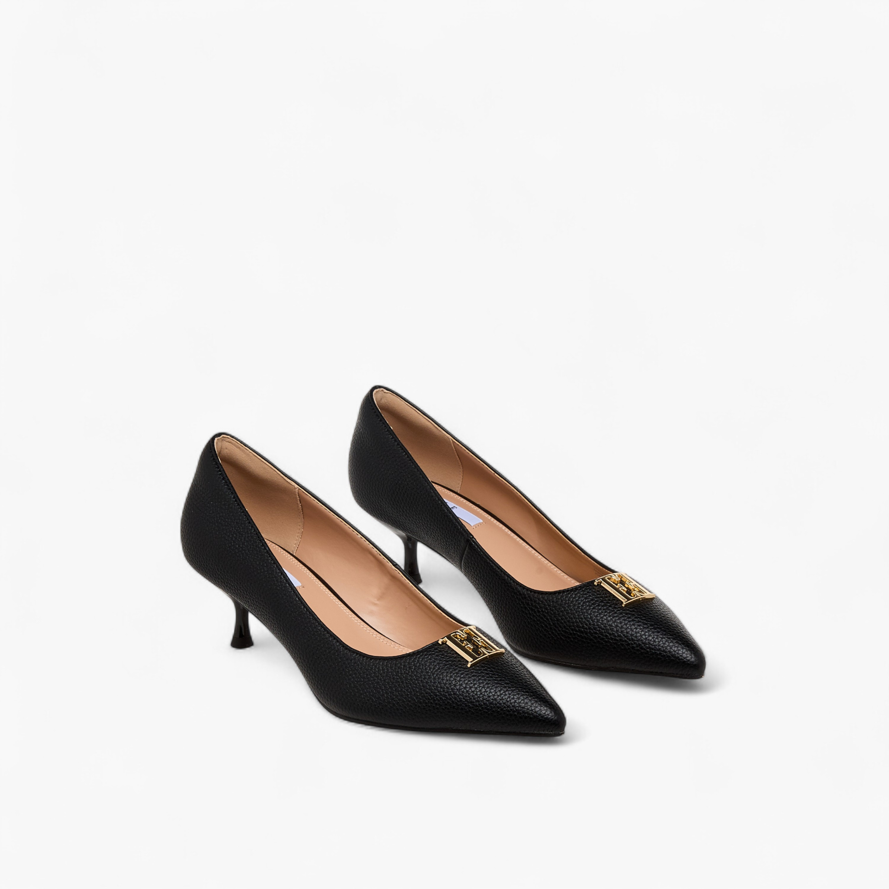 Elle Women Logo Embellished Kitten Heel Pumps-women-shoes-heels-image-1