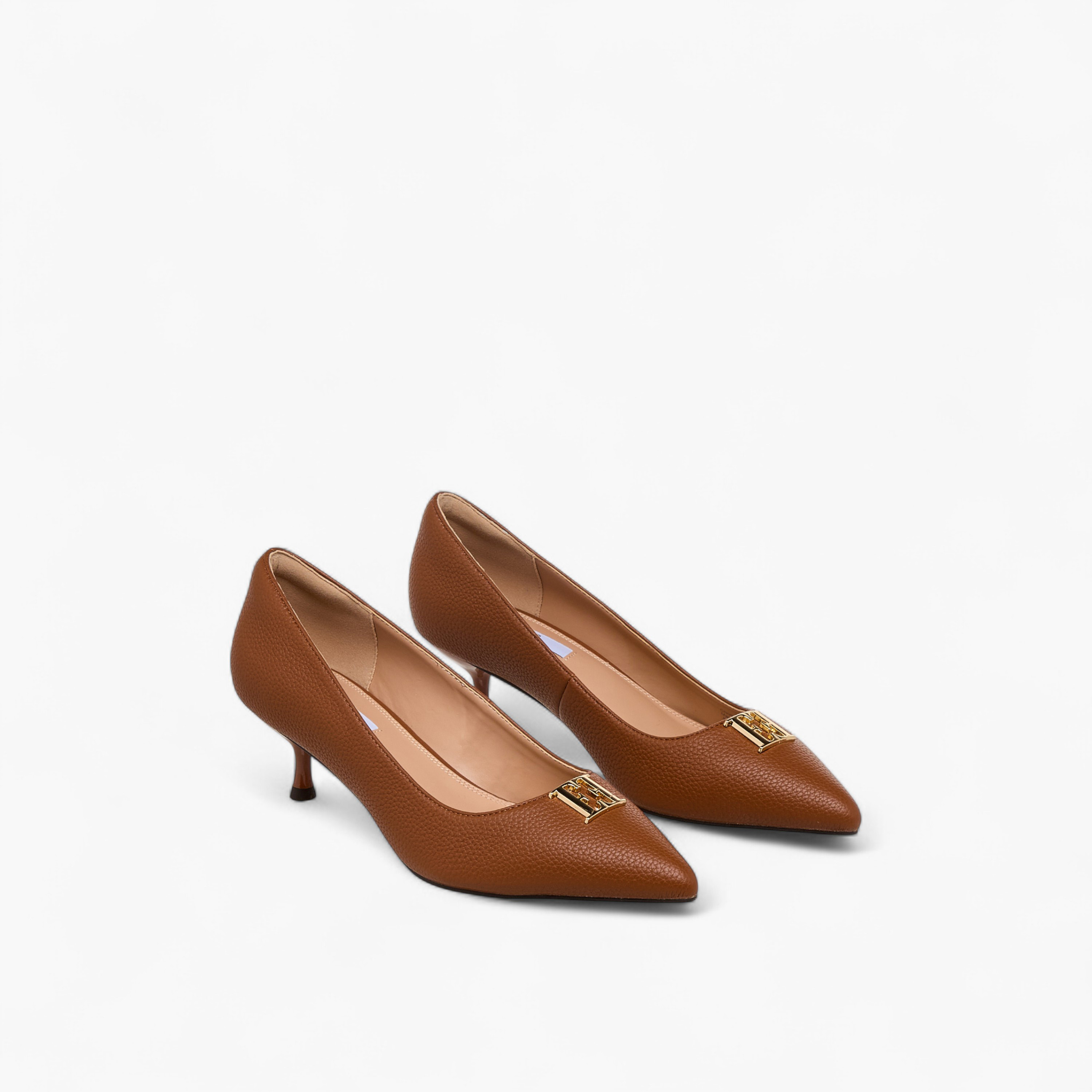 Elle Women Logo Embellished Kitten Heel Pumps-women-shoes-heels-image-1