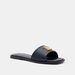 ELLE Women's Logo Detail Slip-On Slide Sandals-Women%27s Flat Sandals-thumbnailMobile-1