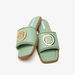 ELLE Women's Monogram Embossed Slip-On Sandals-Women%27s Flat Sandals-thumbnail-3