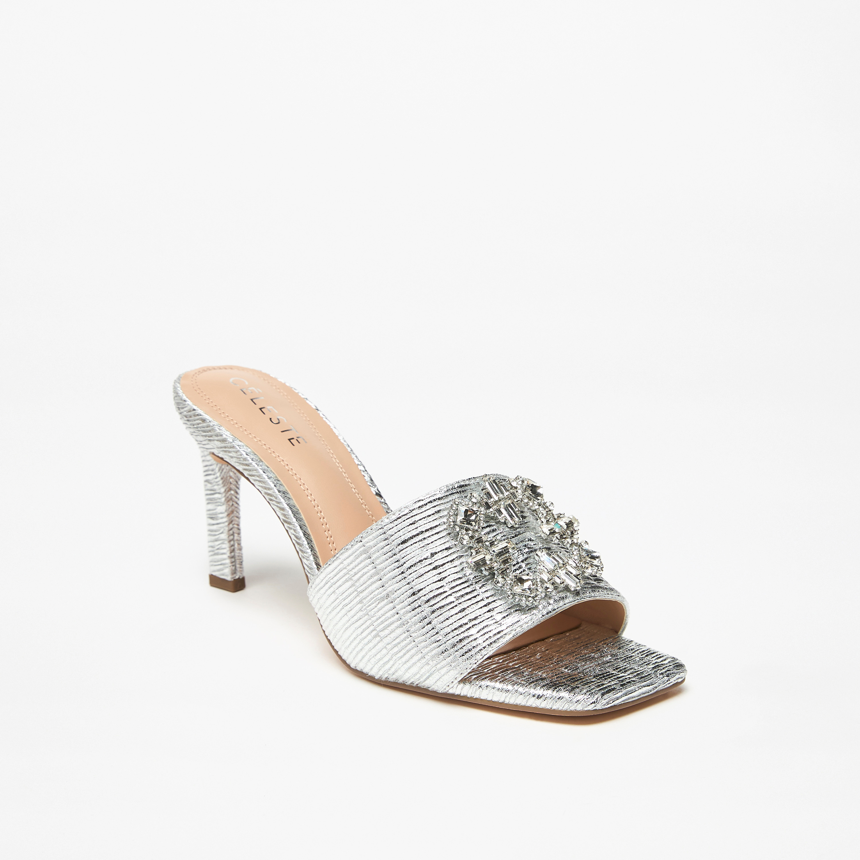 ★PEDRO★Celeste Slingback Heel Sandals サンダル/送料込 Silver Celeste Slingback Heel Sandals - PEDRO US