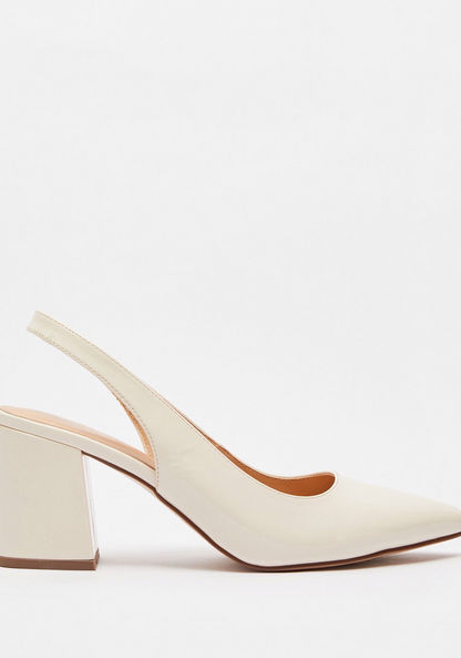 Celeste Women's Solid Pointed Toe Slingback Block Heels-Women%27s Heel Shoes-image-0