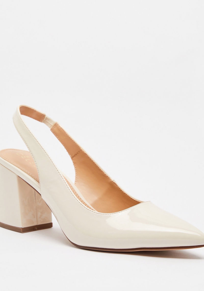 Celeste Women's Solid Pointed Toe Slingback Block Heels-Women%27s Heel Shoes-image-1