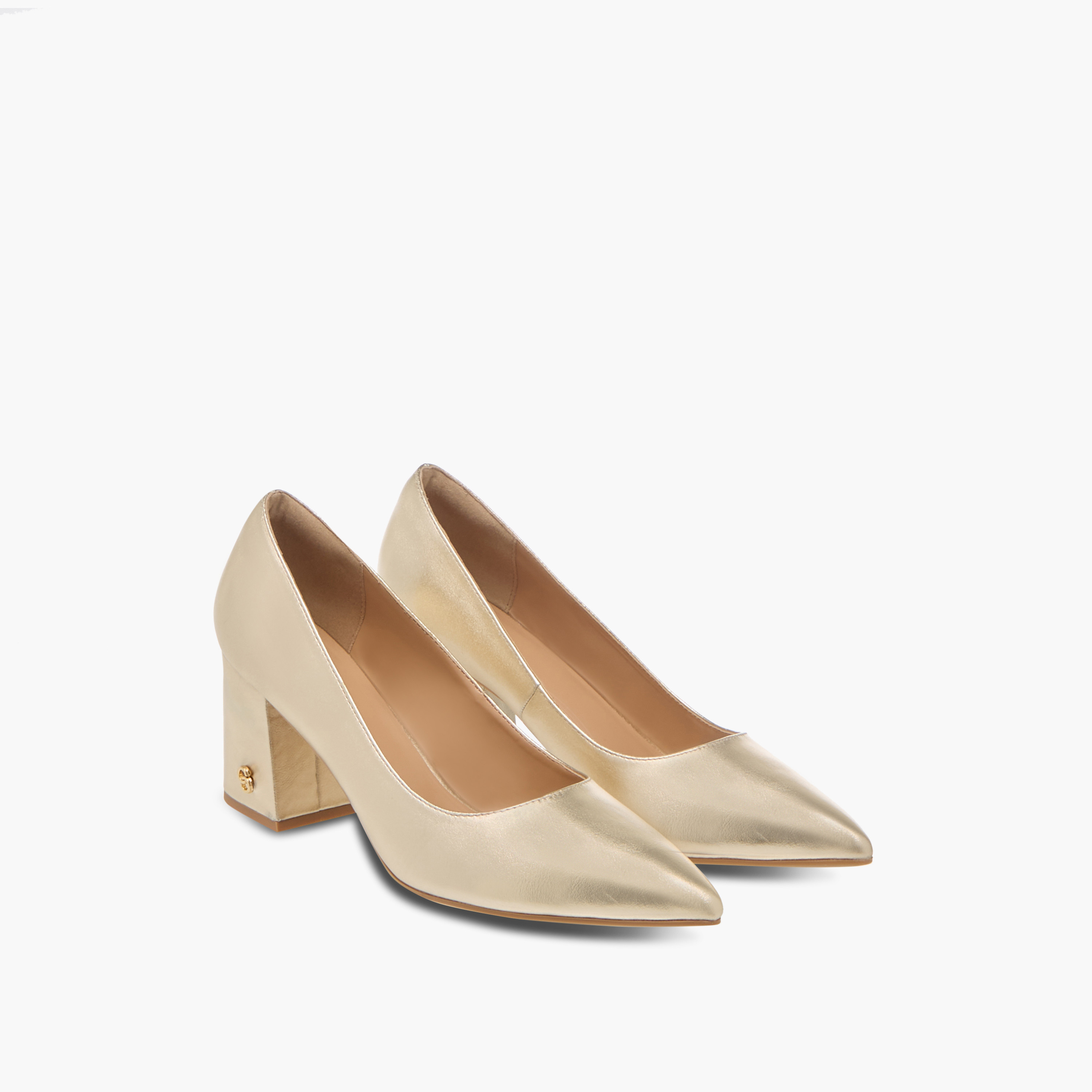 Celeste Women's Solid Pointed Toe Slip-On Shoes with Block Heels-women-shoes-heels-image-1