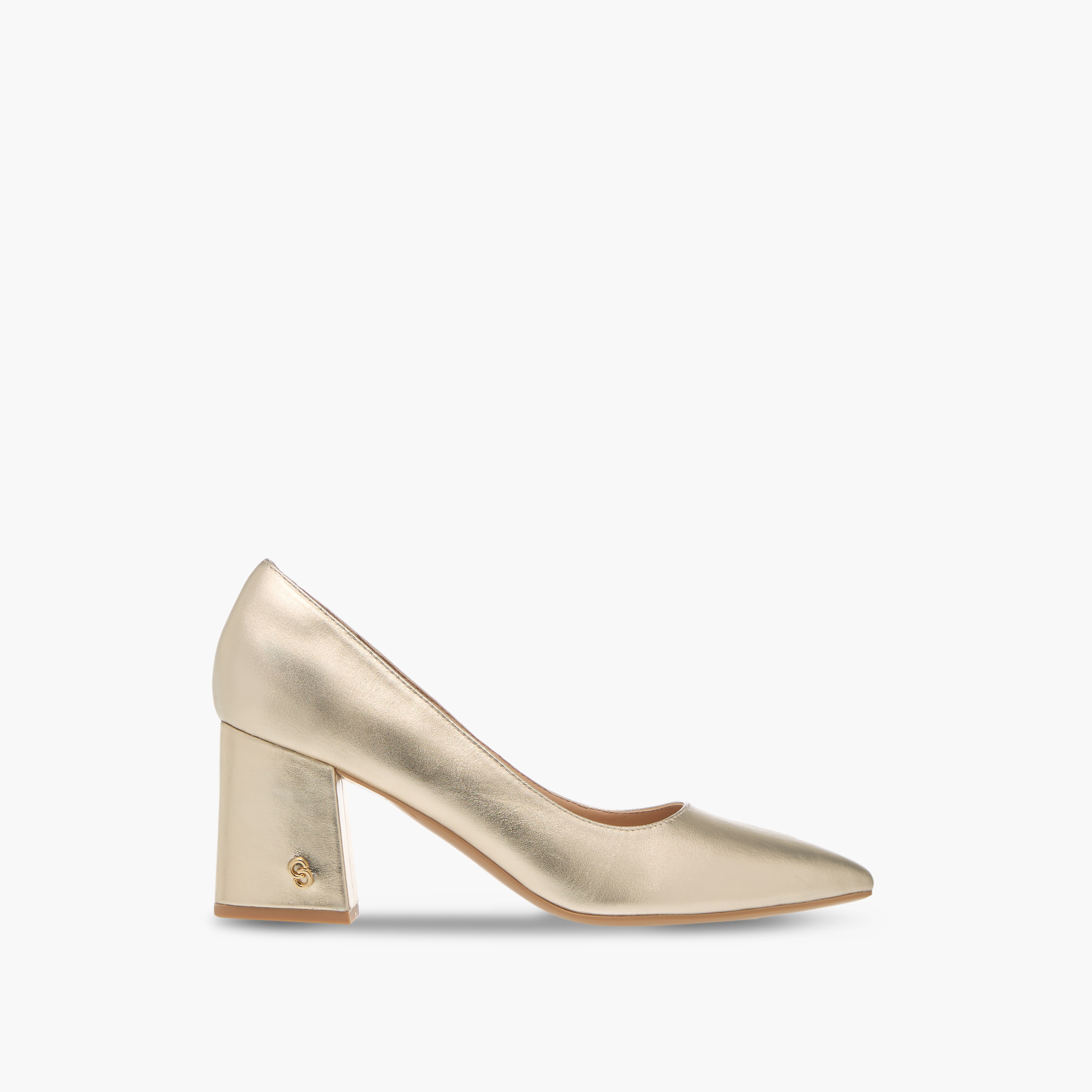 Celeste Women's Solid Pointed Toe Slip-On Shoes with Block Heels-women-shoes-heels-image-3