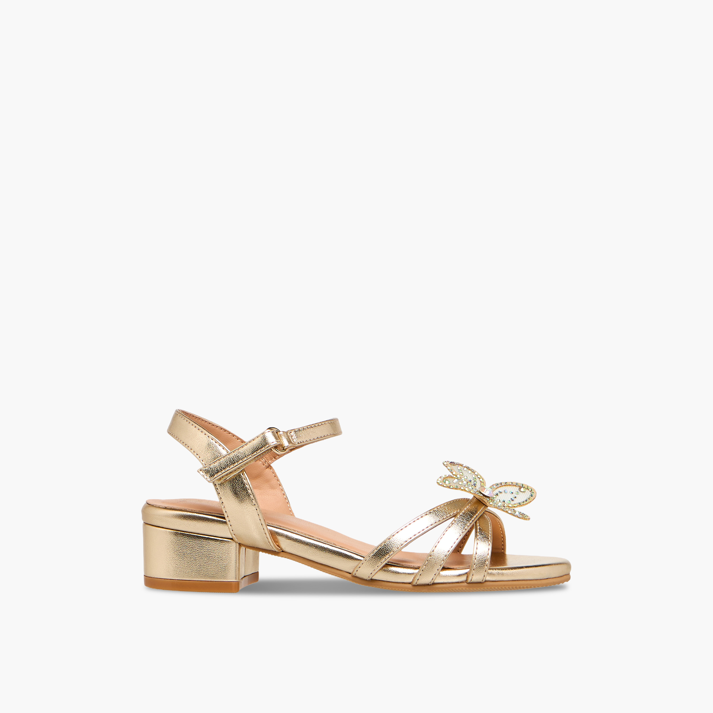 Celeste Girls Block Heel Ankle Strap Sandals-girls-shoes-sandals-image-3