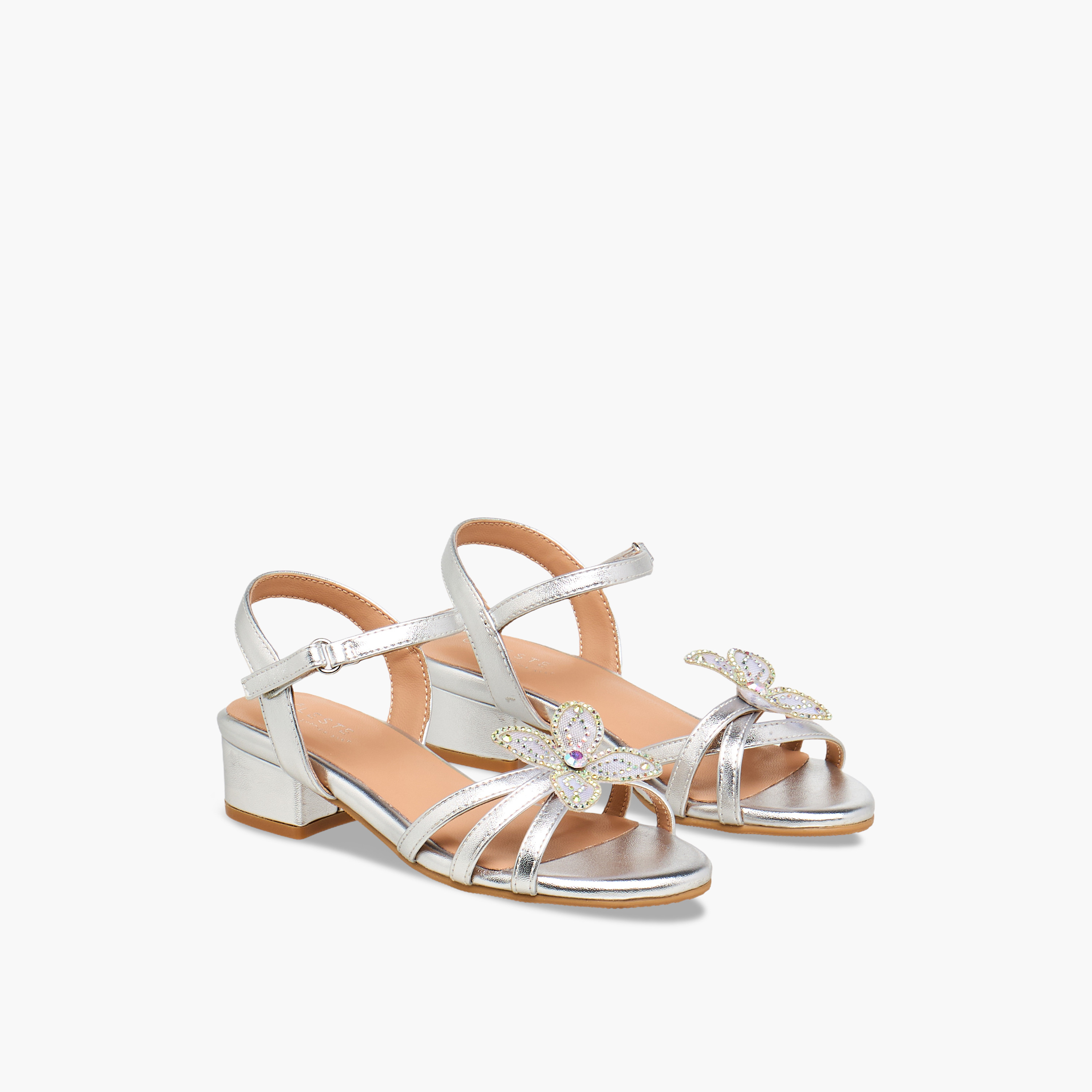Celeste Girls Block Heel Ankle Strap Sandals-girls-shoes-sandals-image-1