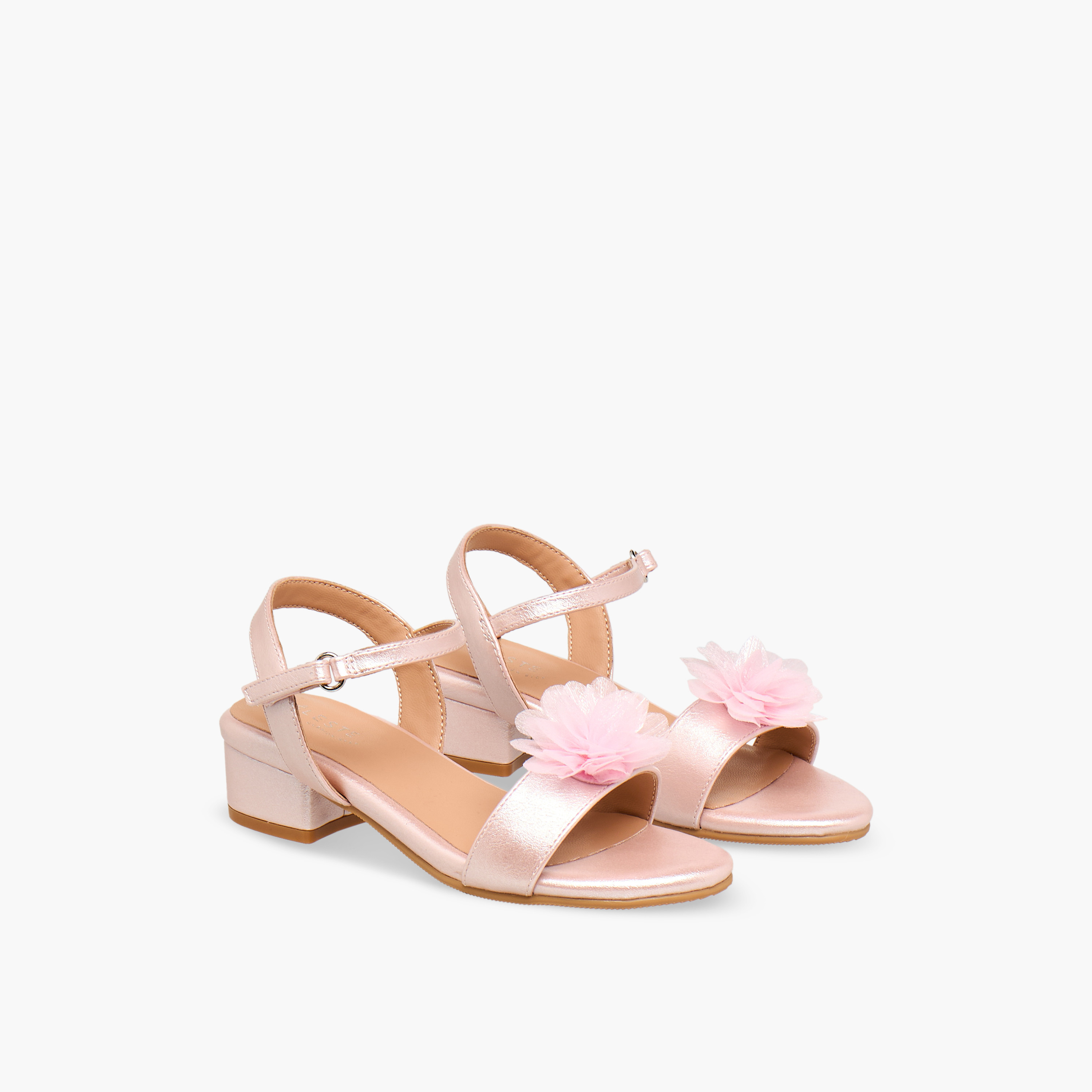 Celeste Girls Block Heel Ankle Strap Sandals-girls-shoes-sandals-image-1