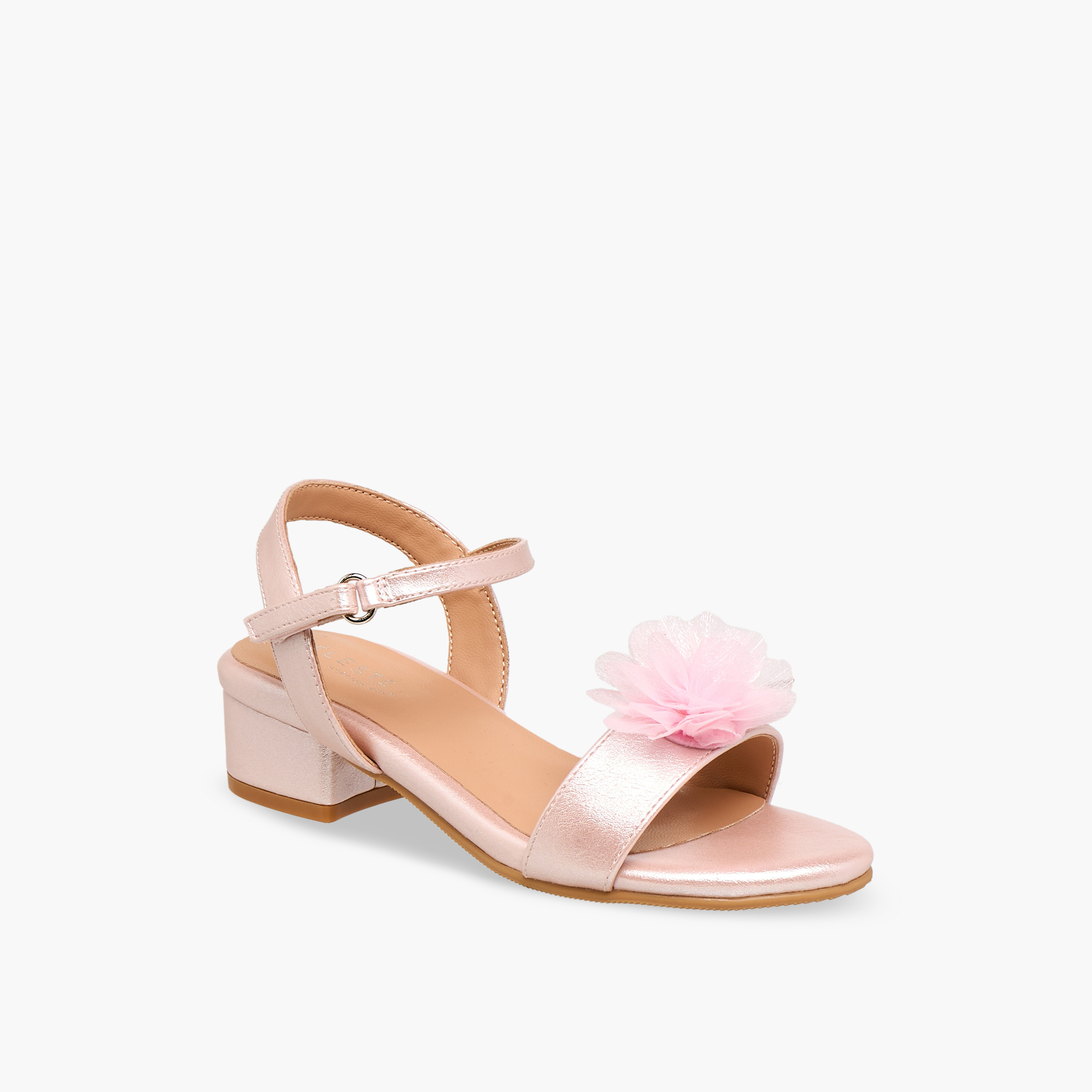 Celeste Girls Block Heel Ankle Strap Sandals-girls-shoes-sandals-image-2