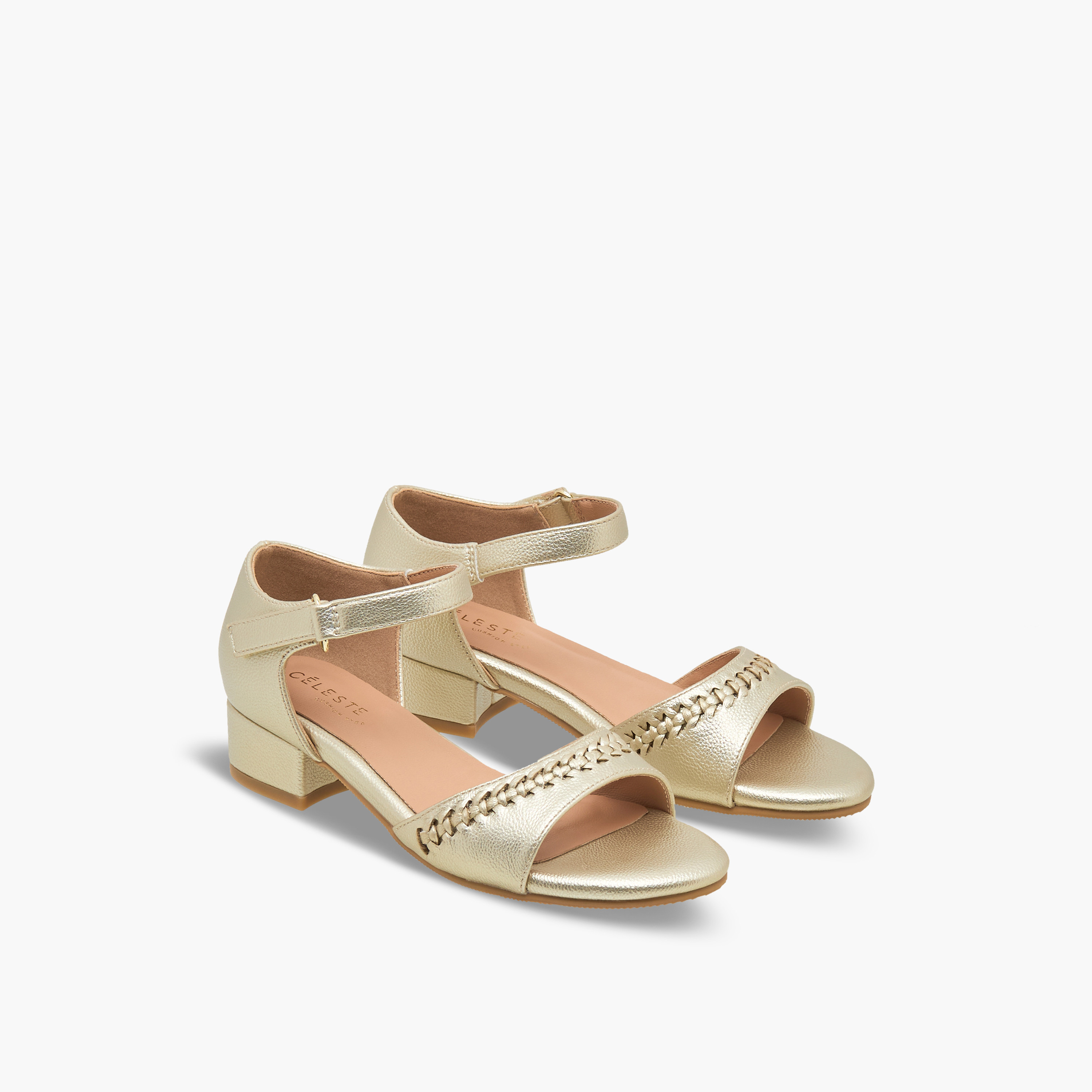 صندل بكعب عريض وتفاصيل ضفيرة للبنات من سيليست-girls-shoes-sandals-image-1