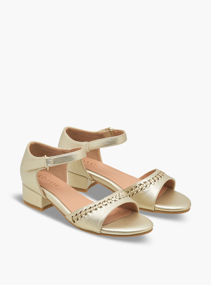 صندل بكعب عريض وتفاصيل ضفيرة للبنات من سيليست-girls-shoes-sandals-image-1