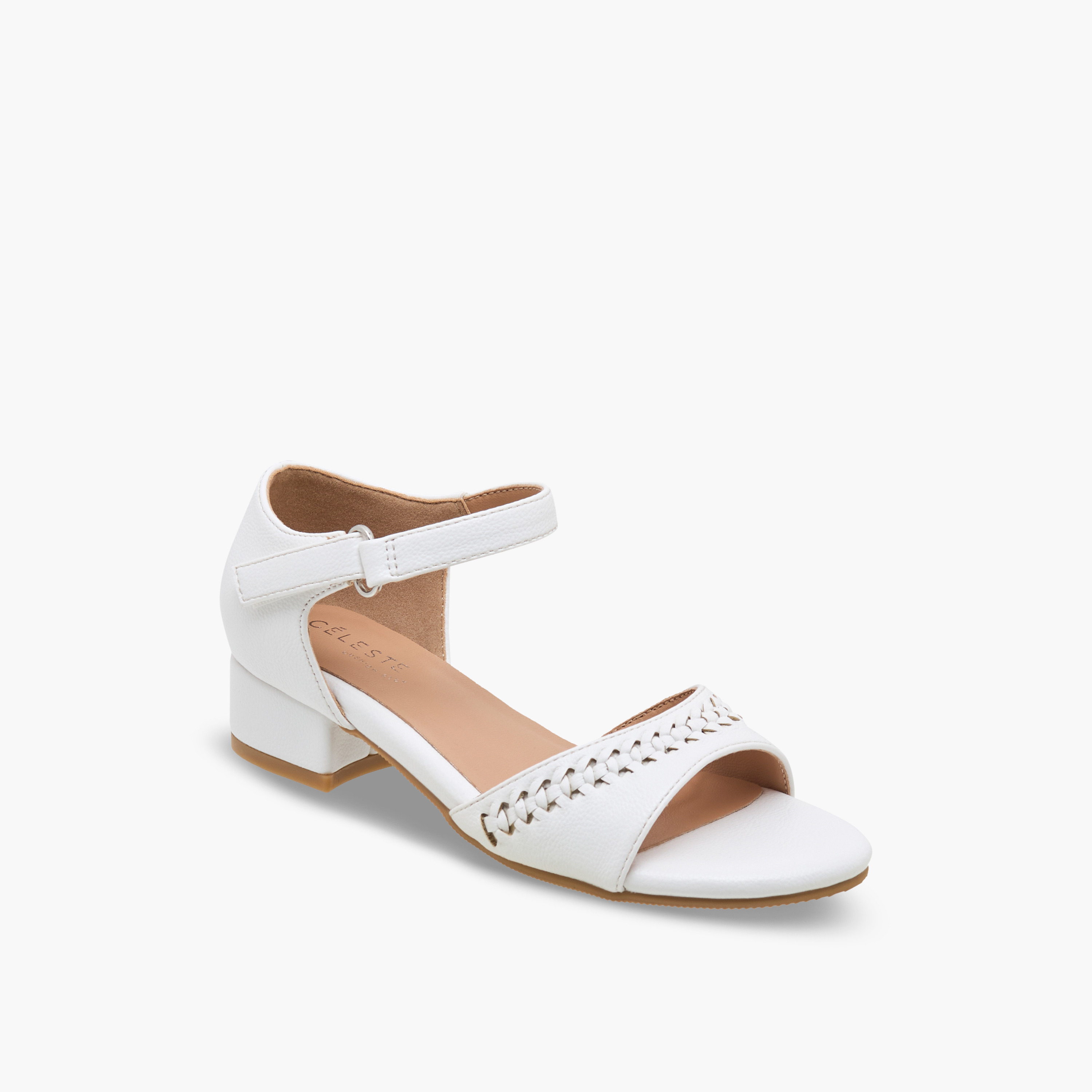 Celeste Girls Braided Block Heel Sandals-girls-shoes-sandals-image-2