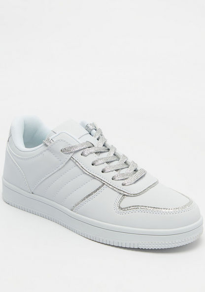 Missy Panelled Sneakers with Lace-Up Closure