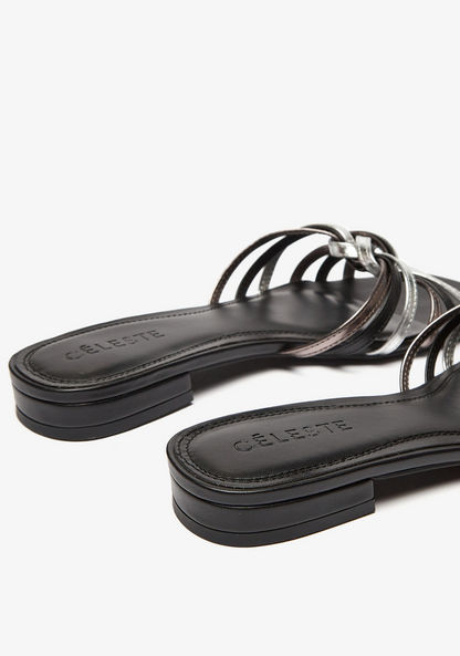 Celeste Women's Slip-On Slide Sandals with Knot Detail