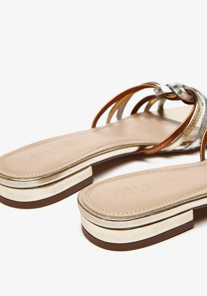 Celeste Women's Slip-On Slide Sandals with Knot Detail