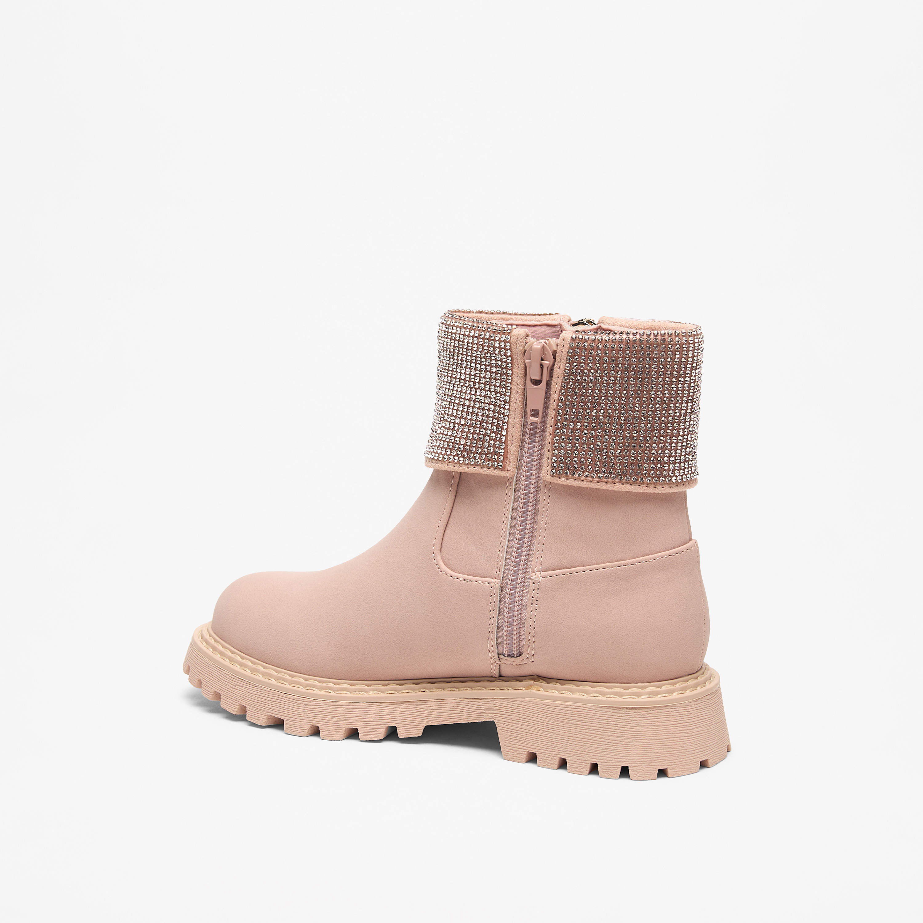 بوت مزيّن بطول الكاحل بسحاب إغلاق للبنات من سيليست-girls-shoes-boots-image-2
