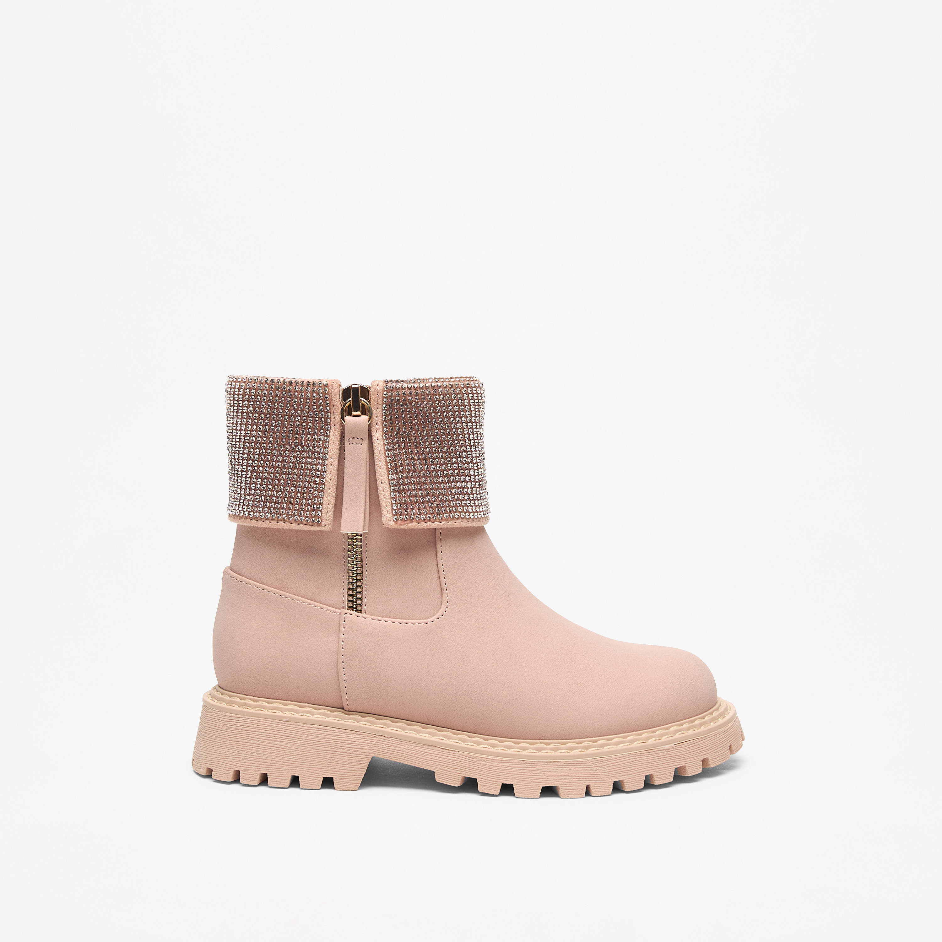 بوت مزيّن بطول الكاحل بسحاب إغلاق للبنات من سيليست-girls-shoes-boots-image-3
