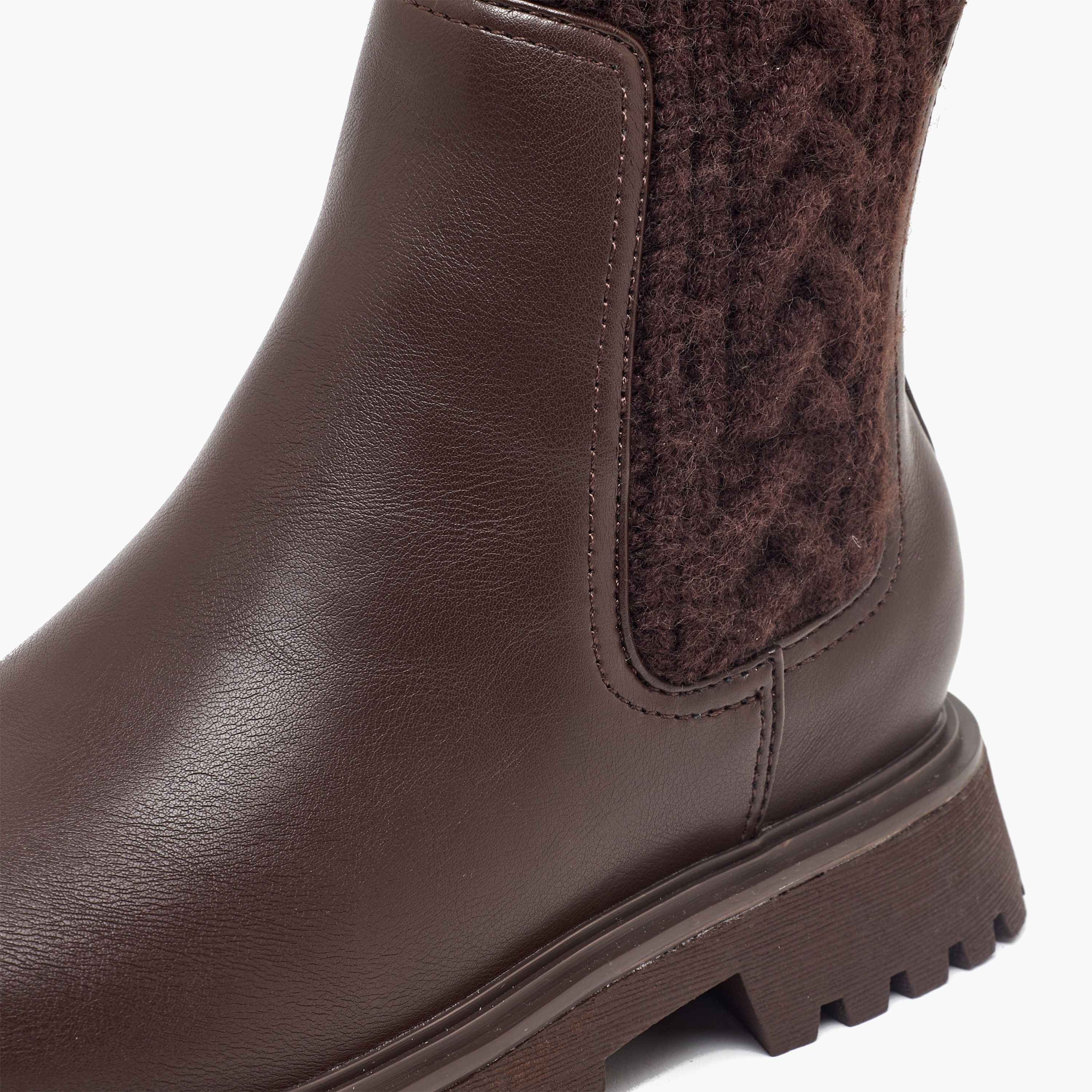 Little Missy Girls Cable Knit High Cut Boots-girls-shoes-boots-image-4