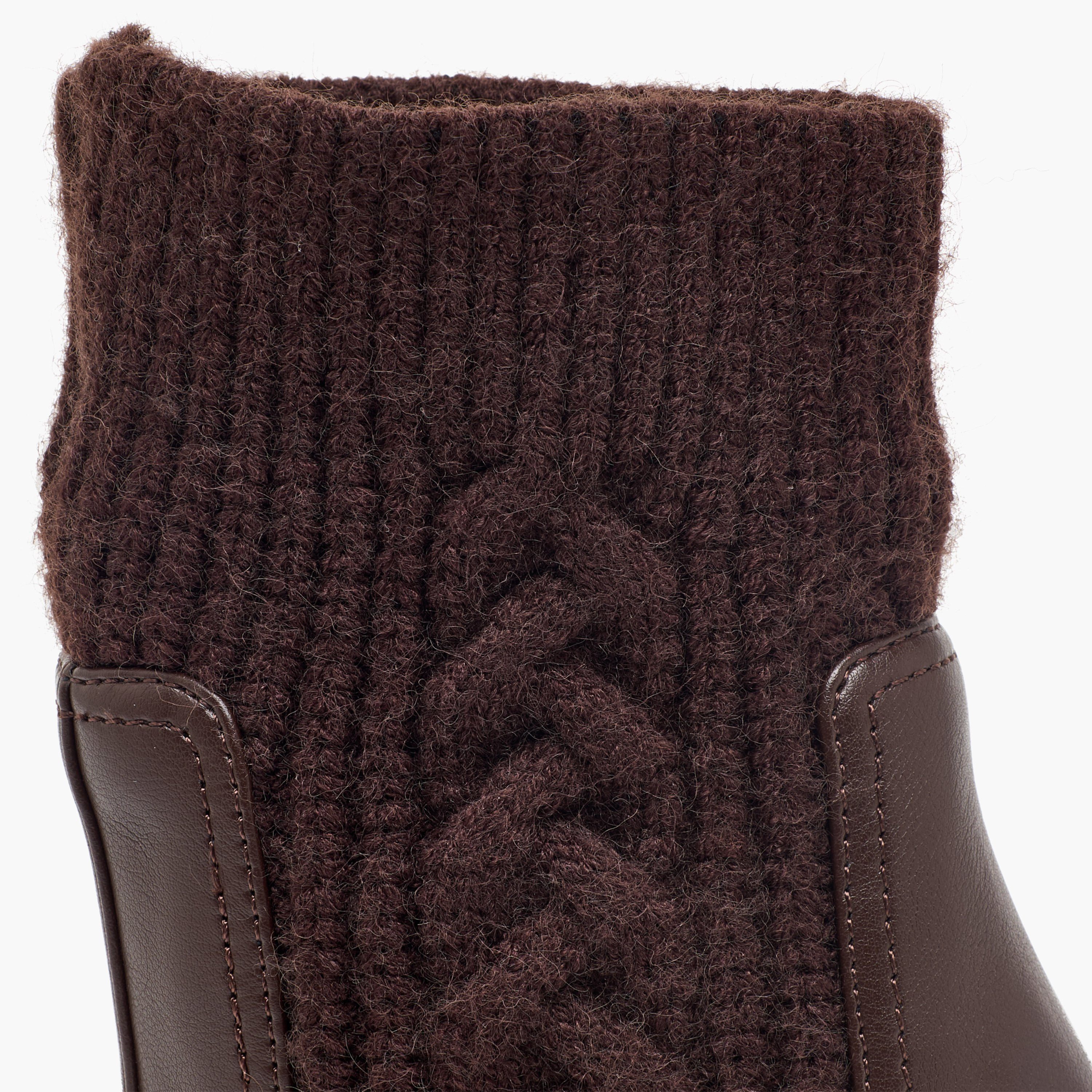 Little Missy Girls Cable Knit High Cut Boots-girls-shoes-boots-image-6