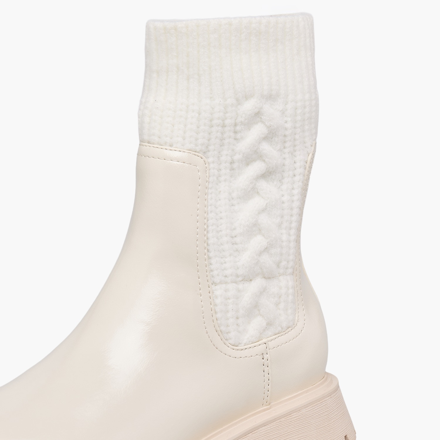 Little Missy Girls Cable Knit High Cut Boots-girls-shoes-boots-image-4