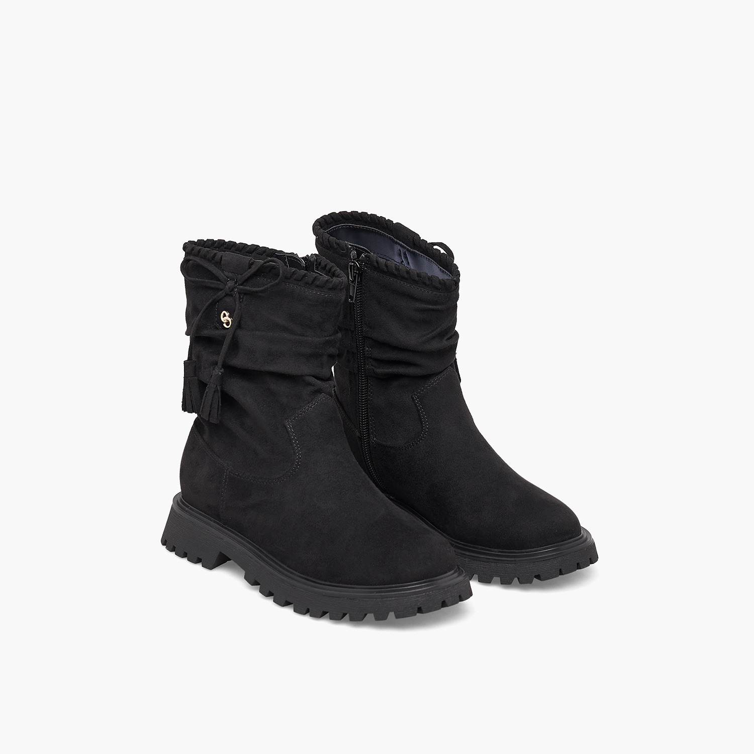 Celeste Girls Tassel Detail Ankle Boots-girls-shoes-boots-image-1