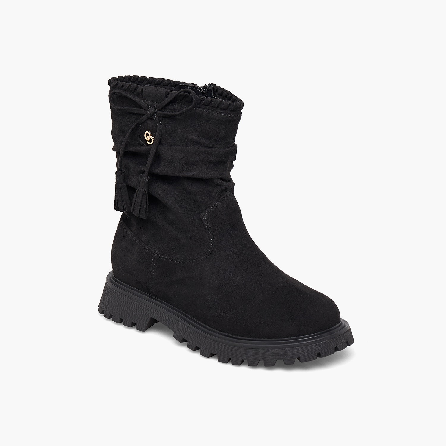 Celeste Girls Tassel Detail Ankle Boots-girls-shoes-boots-image-2
