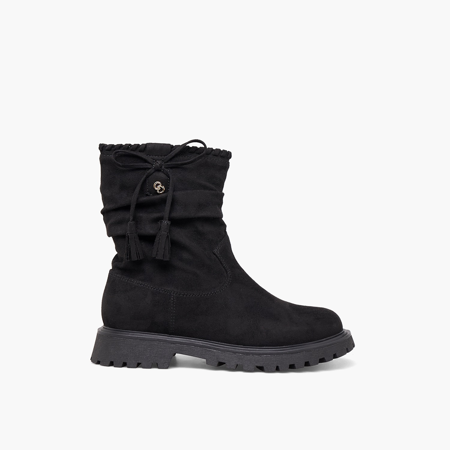 Celeste Girls Tassel Detail Ankle Boots-girls-shoes-boots-image-3