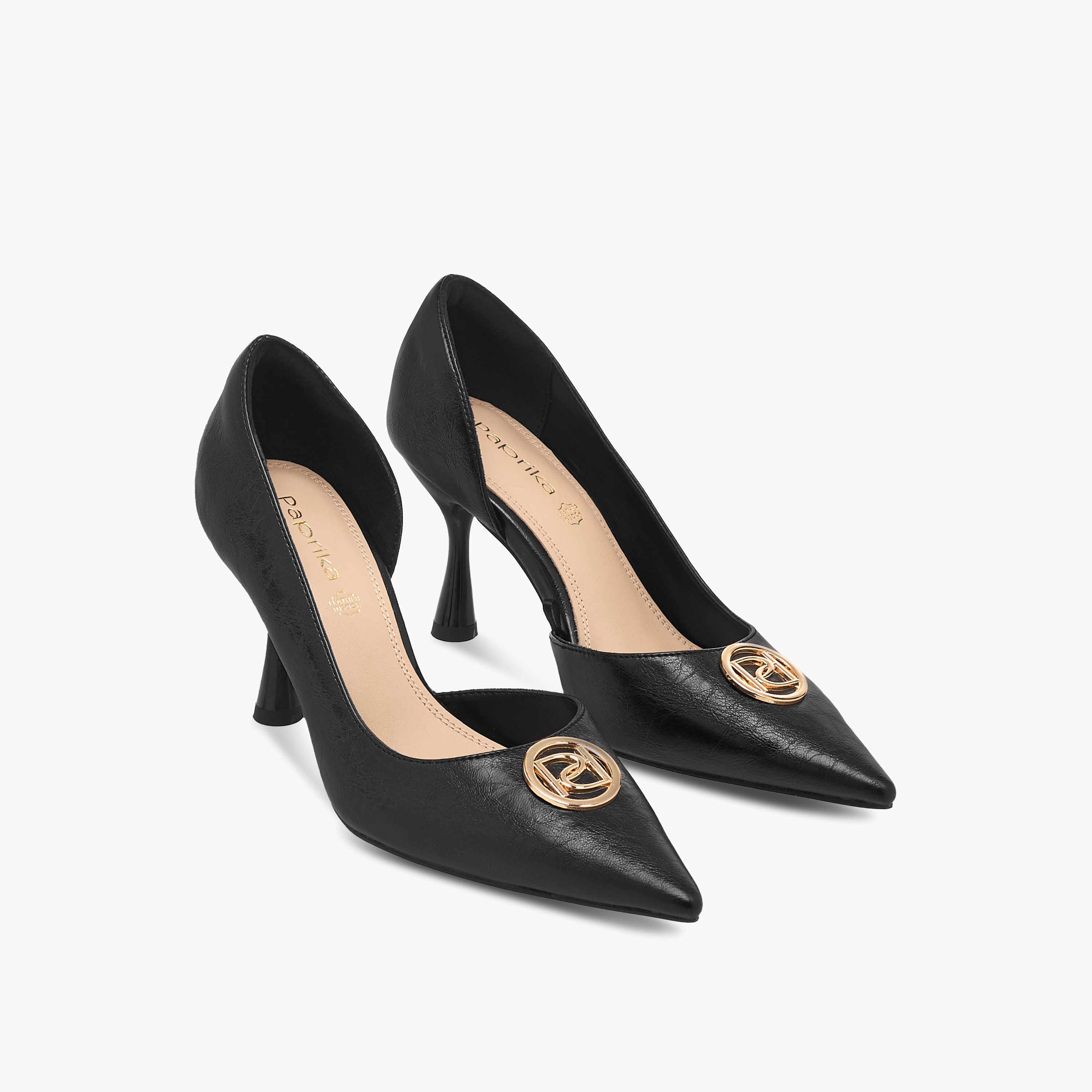 Paprika Logo Accent Slip-On Shoes with Stiletto Heels-women-shoes-heels-image-6