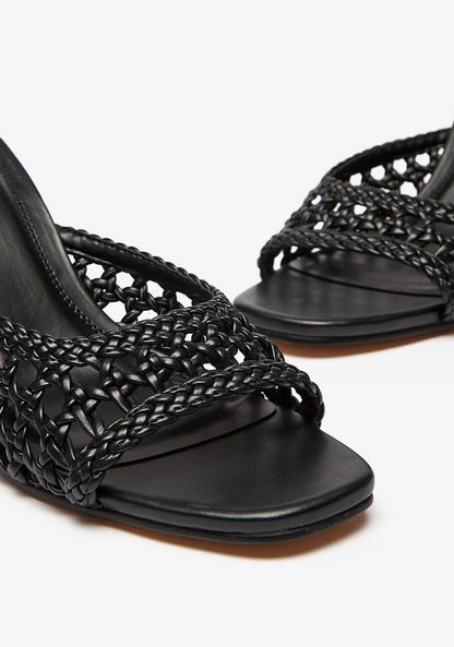 Celeste Women's Crochet Detail Sandals with Stiletto Heels-Women%27s Heel Sandals-image-5