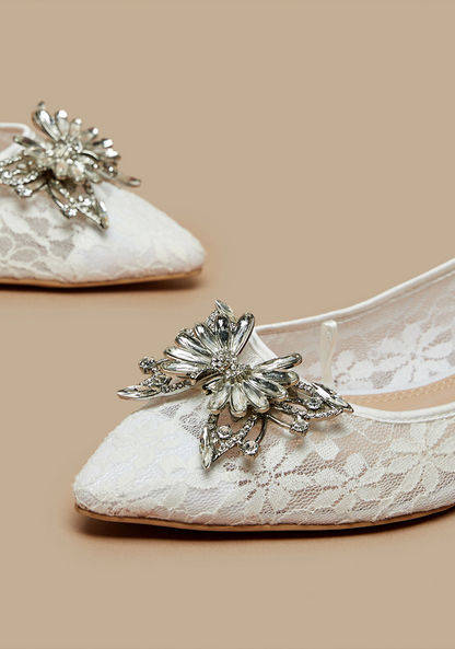 Celeste Women's Butterfly Accented Slip-On Pointed Toe Ballerina Shoes-Women%27s Ballerinas-image-2