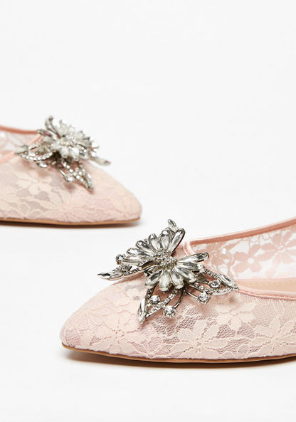 Celeste Women's Butterfly Accented Slip-On Pointed Toe Ballerina Shoes-Women%27s Ballerinas-image-2