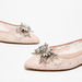 Celeste Women's Butterfly Accented Slip-On Pointed Toe Ballerina Shoes-Women%27s Ballerinas-thumbnailMobile-2