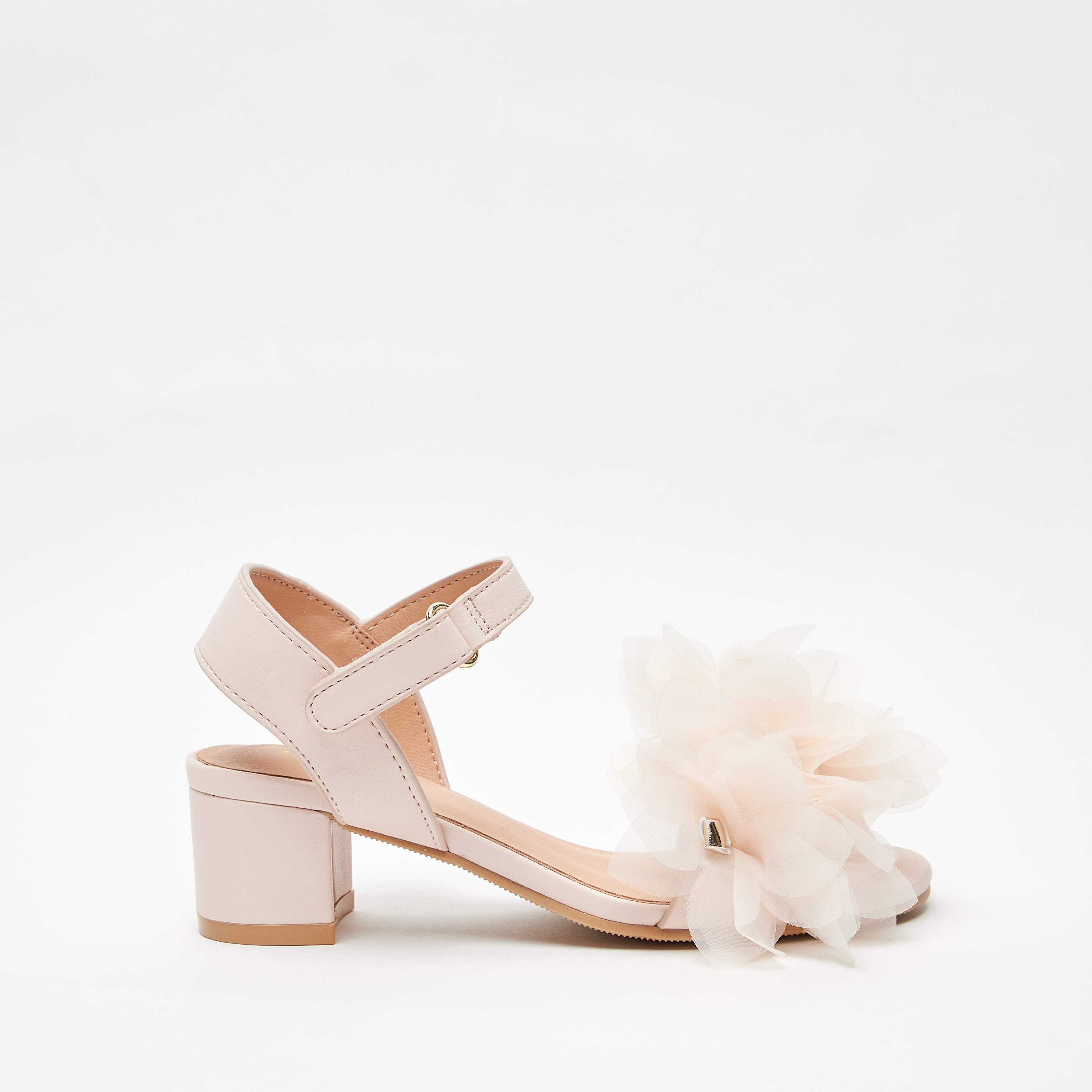 Shop Little Missy Embellished Block Heels Sandals with Hook and