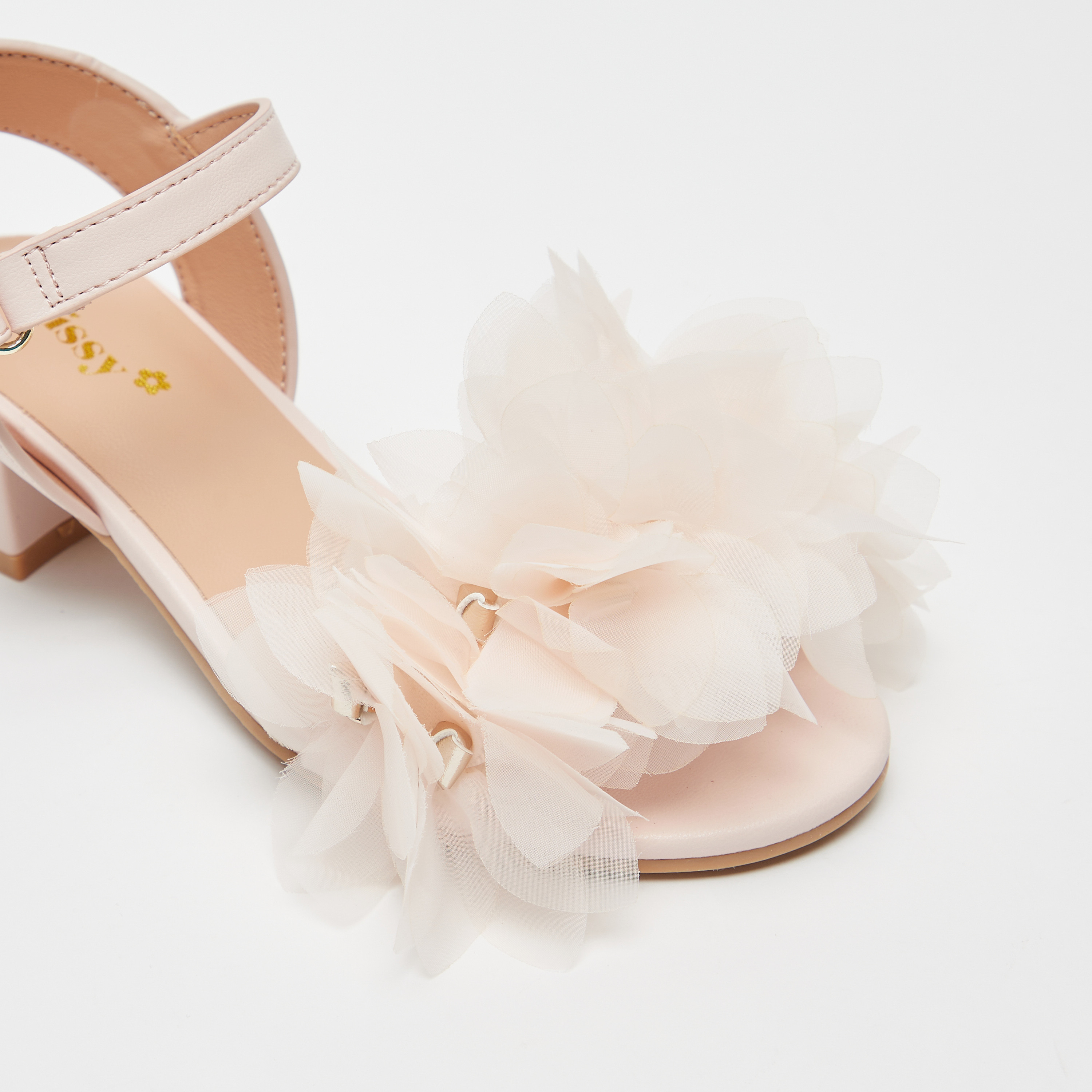 Shop Little Missy Embellished Block Heels Sandals with Hook and