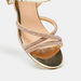 Little Missy Embellished Block Heel Sandals with Hook and Loop Closure-Girl%27s Sandals-thumbnailMobile-3