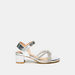 Little Missy Embellished Block Heel Sandals with Hook and Loop Closure-Girl%27s Sandals-thumbnailMobile-0