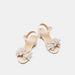 Little Missy Embellished Floral Applique Sandals with Block Heels-Girl%27s Sandals-thumbnailMobile-0